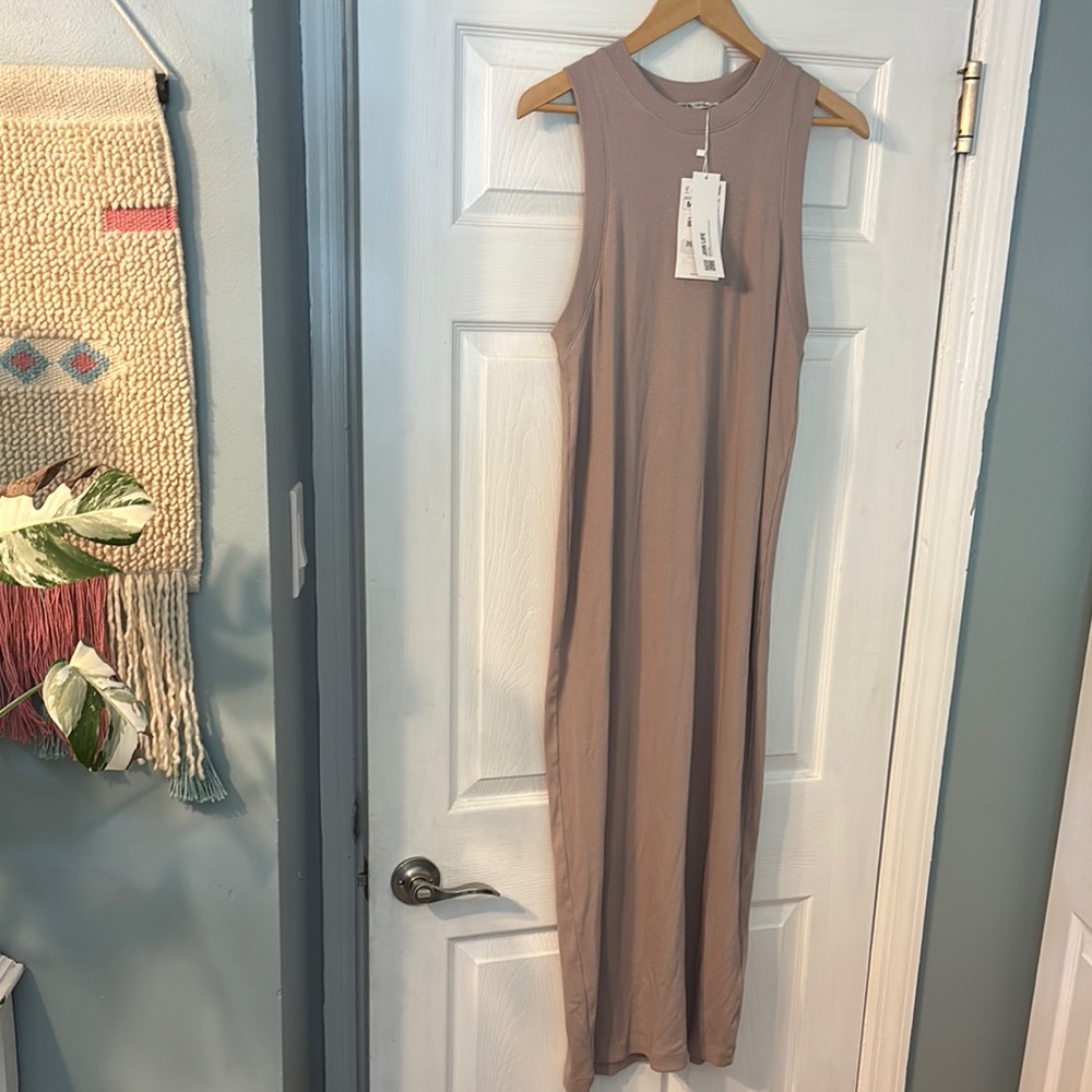 Zara neutral maxi dress